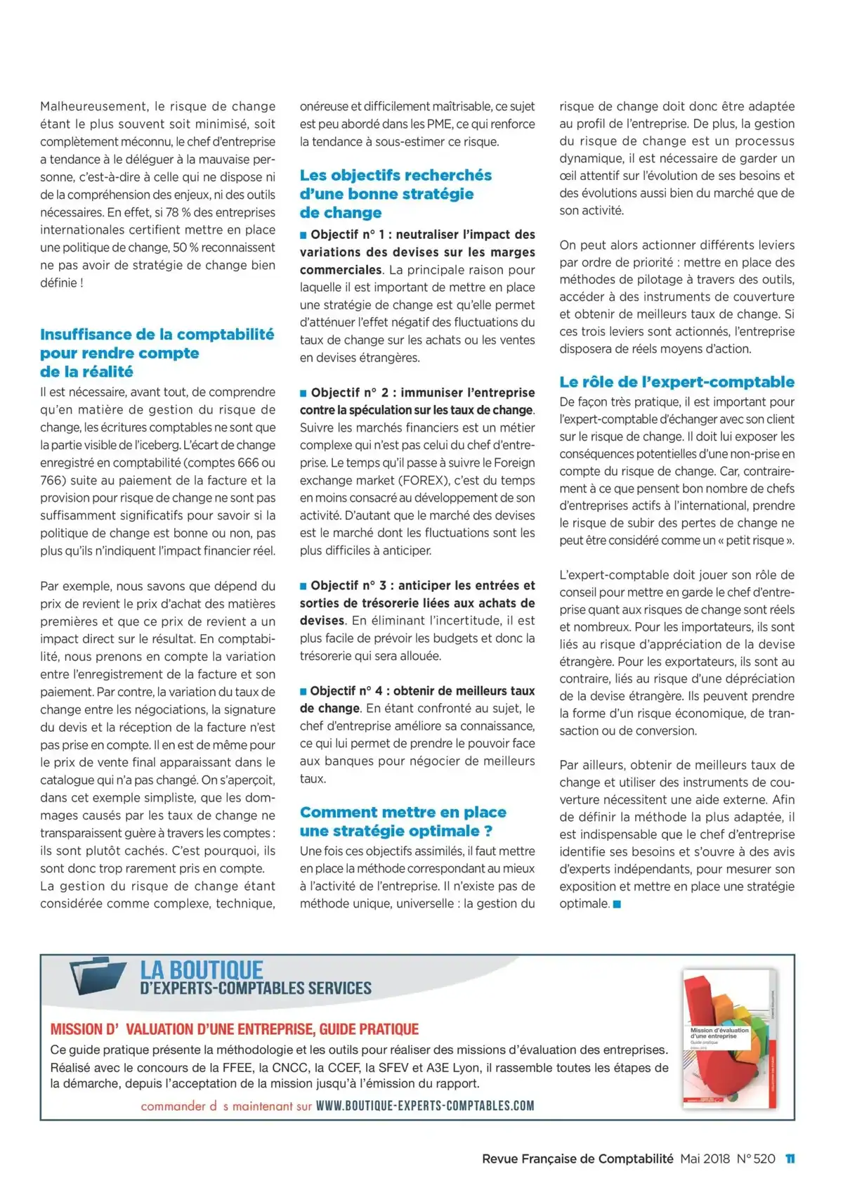 Articles de presse sur les experts-comptables et la gestion des risques financiers